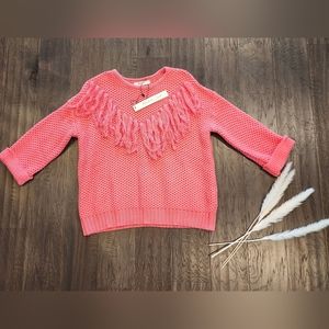 Fringe sweater (bright coral), size S
